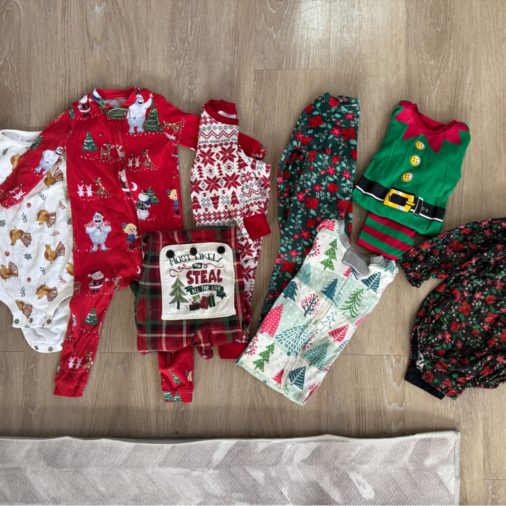 12M Bundle Nov/Dec PJs and more! Pottery Barn Kids, Honest, Cat & Jack, Carters